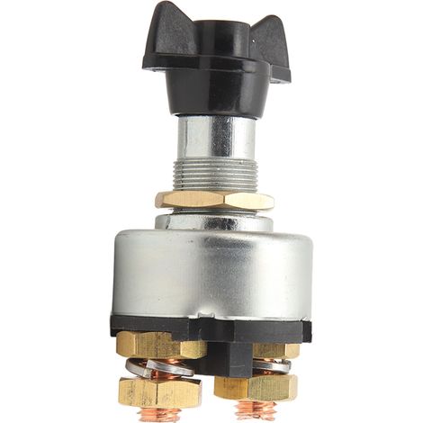Coupure Batterie 12V 24V Interrupteur Rotatif 200A, Coupe-Circuit 2 Positions, Isolateur Déconnecteur pour Camping-Car Bateau Remorque (1/5)