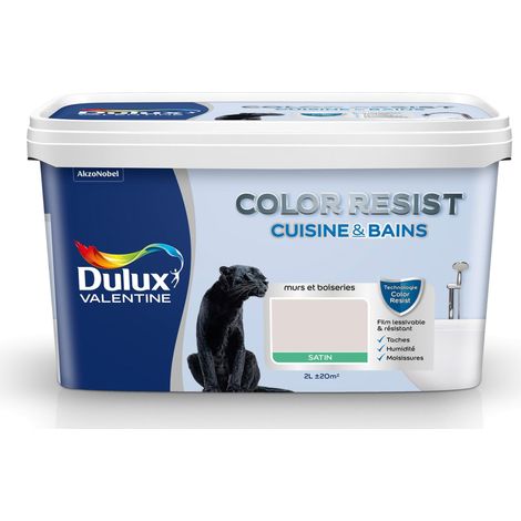Peinture Color Resist Cuisine & Bains Satin Lin Brut 2 L - Dulux Valentine