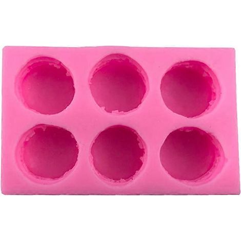 Moule à gâteau créatif en silicone à 6 compartiments pour macarons et fondant faits maison - Outil de pâtisserie JIKAIX (1/5)