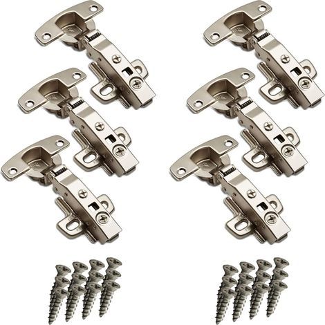 SOTECH 6 pièces Hettich Sensys 8645i TH52 110° Butée d'angle entièrement Charnière standard Hauteur (Distance) 1,5 mm incl. vis M4x16mm (1/5)