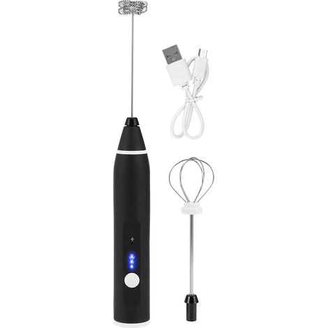 Fouet à main réglable 3 vitesses Mousseur à lait électrique léger Rechargeable USB Mélangeur à café Batteur à oeufs (1/5)