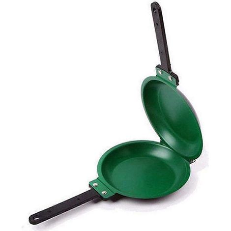Poêle antiadhésive à faire soi-même, poêle à frire double face, poêle à petit-déjeuner, compatible avec les plaques de cuisson à gaz et à induction. (1/5)