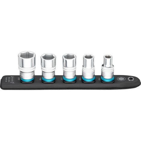 SmartRail ∙ barre enfichable flexible en matière plastique 900-SR/5 ∙ Carré creux 1/2 pouce (12,5 mm) ∙ 5 pièces ∙ 10 ∙ 13 ∙ 17 ∙ 19 ∙ 22 (1/4)