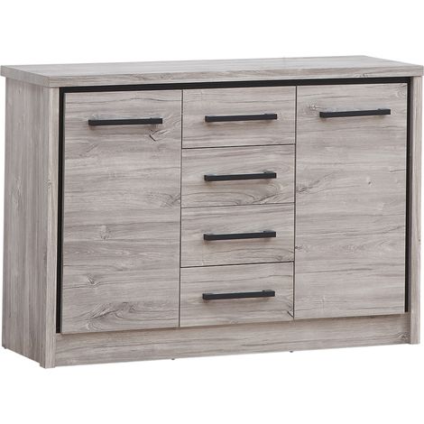 Commode contemporaine chêne gris Oliviera (1/4)