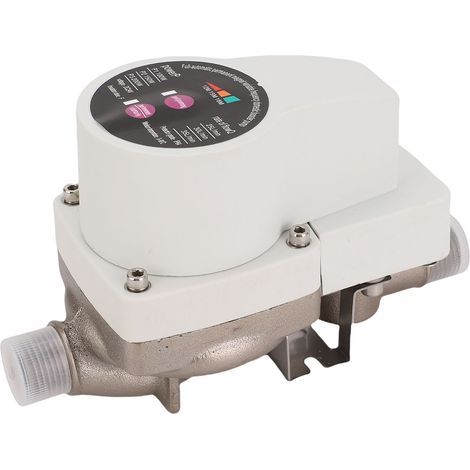 Bomba de refuerzo de agua automática y silenciosa de 3 velocidades con motor sin escobillas para grifos, inodoros, calentadores de agua y duchas. Enchufe europeo (1/5)