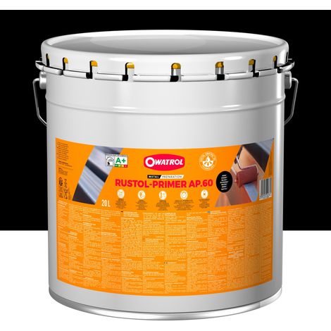 Owatrol-RUSTOL® PRIMER AP 60-Primaire et finition mat antirouille-Noir (ow26) 20 litres