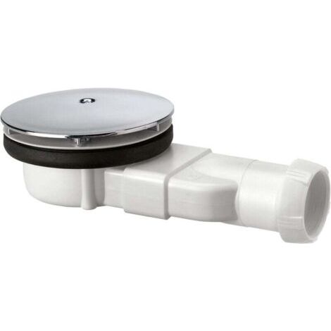 Bonde de douche extra-plate Dôme ABS – Hauteur 40 mm – Débit 24 l/min – Accès facile pour nettoyage – Sortie à compression ou à coller - 726213002 (1/5)