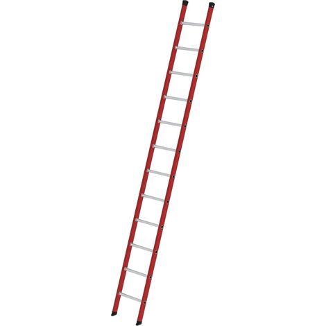 Günzburger Steigtechnik Sprossen-Anlegeleiter GFK/Alu ohne Traverse 12 Sprossen - 035012 (1/3)