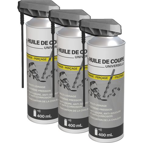 Méduze - 3 huiles de coupe en aérosol 400mL - Universelle - Professionnelle (1/5)