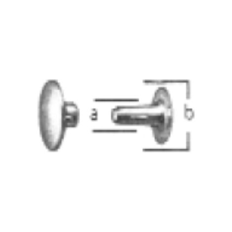 ORECA - 25 RIVETTI TUBOLARI IN FERRO NICHELATO - MASCHIO E FEMMINA - 3X7MM