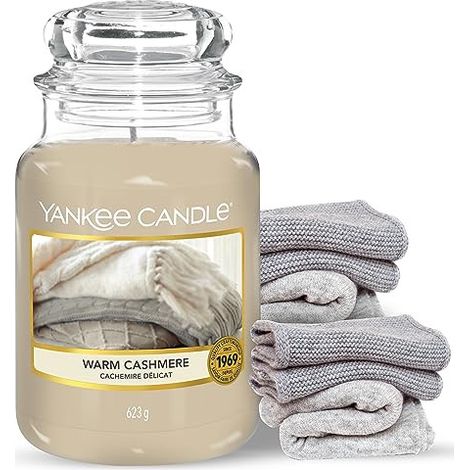Yankee Candle bougie jarre parfumée grande taille Cachemire délicat jusqu’à 150 heures de combustion (YSDWC)