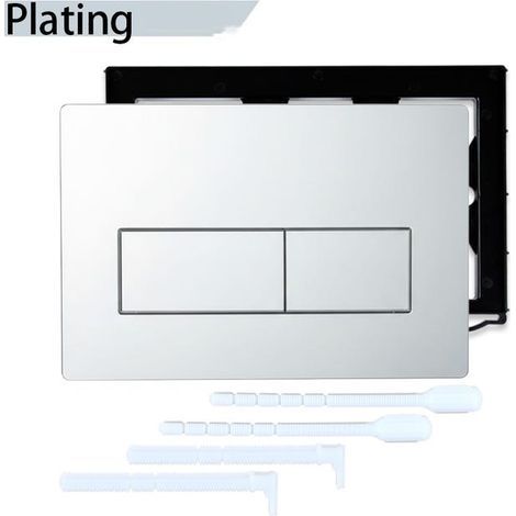 Concealed cistern panel for wall-hung toilets, compatible with Geberit Sigma 115.770, silver plated. (1/5)