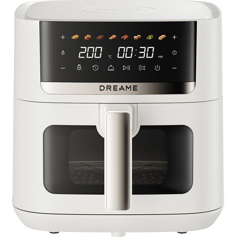 Dreame - KrispNow Heißluftfritteuse 6L, Dual-Source Cyclonic™ 360°-Wärmezirkulationssystem, 8 voreingestellte Funktionen (1/5)