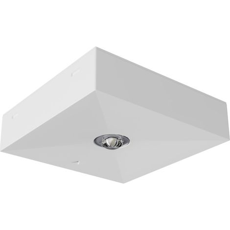 Luminaire de secours à LED, Lovato LV3N, usage unique, 1 W, 1 h, optique ouverte, blanc