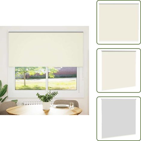 vidaXL Verdunkelungsrollo Cremeweiß 150x130cm Stoffbreite 146,6cm (1/5)