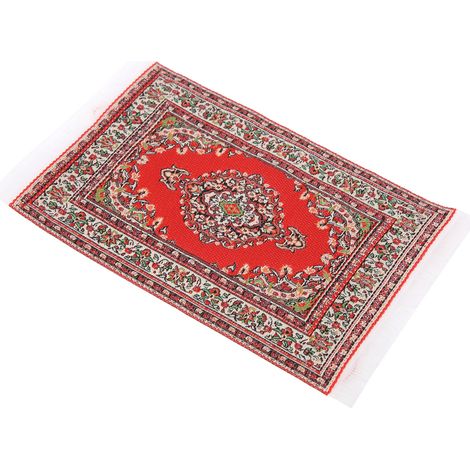 Tapis miniature tissé pour maison de poupée à l'échelle 1:12, accessoire de décoration et cadeau pour enfant n° 1 (1/5)