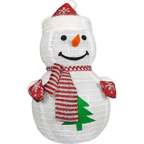 Décoration LED Père Noël Pliable Range-facile pour Bureau, Centre Commercial et Fêtes de Noël - Personnage Lumineux Neige Pliable Idéal Festivités (1/4)
