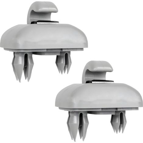 2 Clips Gris Intérieur Pare Soleil, Support Intérieur Pare Soleil pour A1 A3 A4 A5 Q3 Q5 (OE：U0857562A）, Intérieurs Pare soleils Crochet, Soleils Clip pour Visière (1/5)