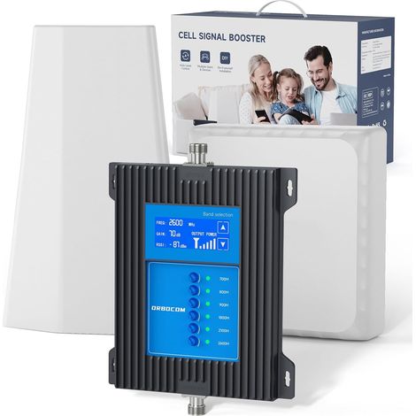 Amplificateur Reseau Mobile 5G 4G 3G LTE GSM de Signal Cellulaire de Téléphone Mobile pour Bande 28/20/8/3/1/7 Convient à Plusieurs Pièces Données Améliorées pour Tous Les Opérateurs (1/5)