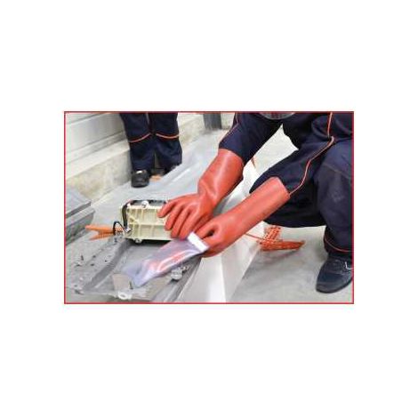 Elektriker-Schutzhandschuh mit mechanischen und thermischen Schutz, Größe 11, Klasse 00, rot (1/5)