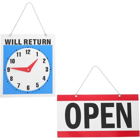 Panneau Ouvert/fermé à Suspendre 2 Pièces en Pvc Double Face (1/5)