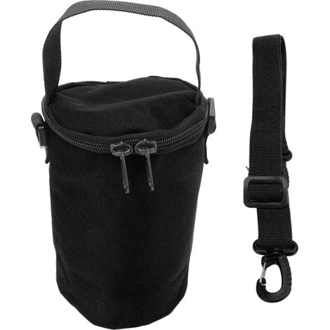 Lampe à Gaz de Camping avec Sac de Transport Grande Capacité, Double Fermeture Éclair, Couverture Polyvalente pour Bouteille de Gaz Extérieur Noir