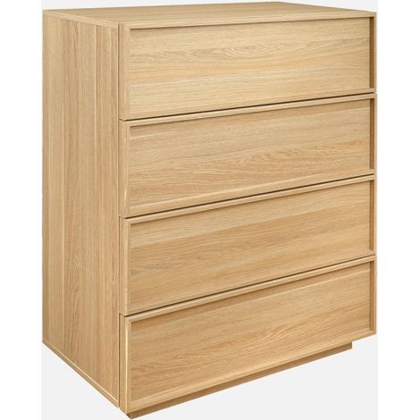 Cassettiera effetto legno 4 cassetti