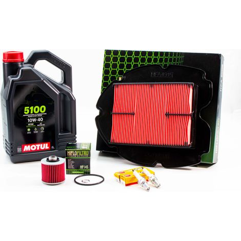 Kit Révision Filtres Bougies pour YAMAHA TDM 900 de 2002 à 2010 - MOTUL 5100 10W40 4L