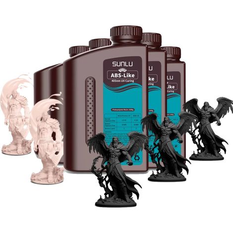 Résine d'imprimante 3D, haute résistance, finition de surface lisse, 3 Noir 2 Peau (1/2)