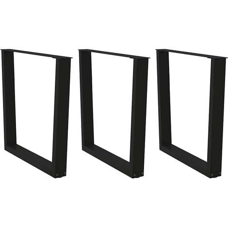 Esstisch Beine V-Form 3 Stück Schwarz 80x(72-73,3) cm Stahl
