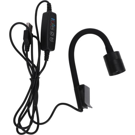 Spot d'Aquarium Lumière LED pour Aquarium Lumière de Mise au Point d' pour Éclairage 3 Couleurs LED Intérieure Réglable Mini Lampe à Pince IP65 Étanchéité Pince Rotative à 360 ° (1/5)