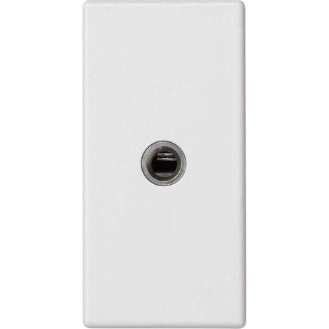 Conector de audio Simon Connect K45/2 hembra, minijack estéreo de 3,5 mm, color blanco puro K123B/9