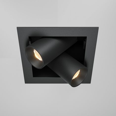 Maytoni Magnum Spot encastré double noir 3000K 1000lm (1/2)