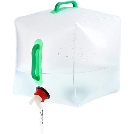 Zusammenfaltbare, würfelförmige Wasserflasche, BPA-frei.