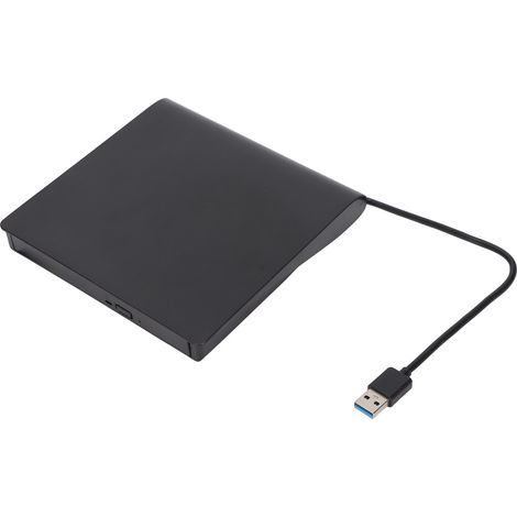 Lecteur DVD Externe Noir USB 3.0 - Écriture CD Silencieux et Stable, Support Auto, Haute Fiabilité (1/5)