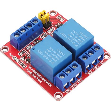 2-Kanal-Relaismodul mit Optokoppler-Isolation, High- und Low-Pegel-Triggermodul (12 V) (1/5)