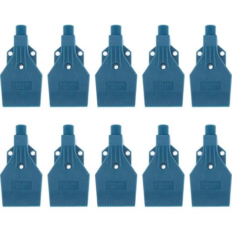 10 boquillas de soplador de aire de plástico ABS con orificio de 1/4" y soplador de aire azul
