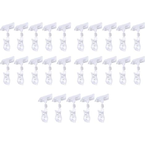 Clips de fixation transparents en plastique pour étagères (lot (1/5)