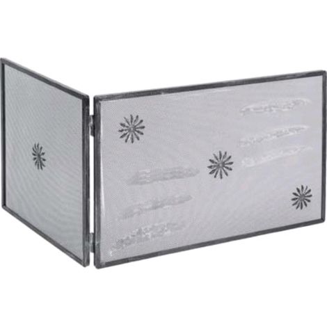 Parascintille 2 Ante Per Camino Ferro Battuto Cm 50+85X50 - 1 Pz