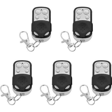 Télécommande Portail Garage - 433 Mhz - Fonction Clonage - Pour Portails et Portes de Garage - 5 Pièces (1/5)