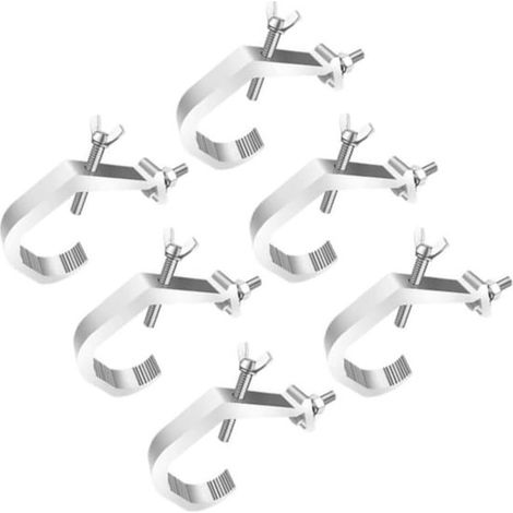 Set di 6 morsetti per luci da palcoscenico, morsetti per tralicci per illuminazione, staffa di montaggio in lega di alluminio resistente, ganci, morsetti, staffe di illuminazione per luci da DJ, faret (1/5)