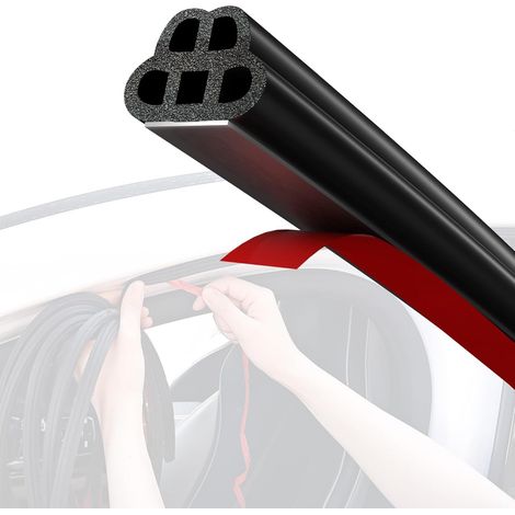 Joint de porte de voiture, autocollant, 5 m, insonorisant, étanche, flexible, montage facile, pour voiture, caravane, fenêtre, ajustement parfait, durable et protection