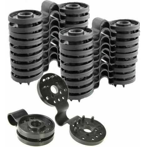 royaluxe -50 Clips de Fixation traités Anti-UV, fixation pour brise vue, pour Filet grele- Attaches Filet extericrochets Brise vue, brise vent, canisse et brande, (1/5)