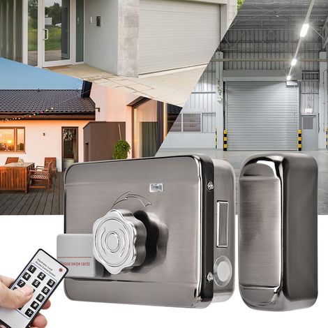 Système de contrôle d'accès sans fil 12V avec télécommande et serrure électrique pour porte (1/5)