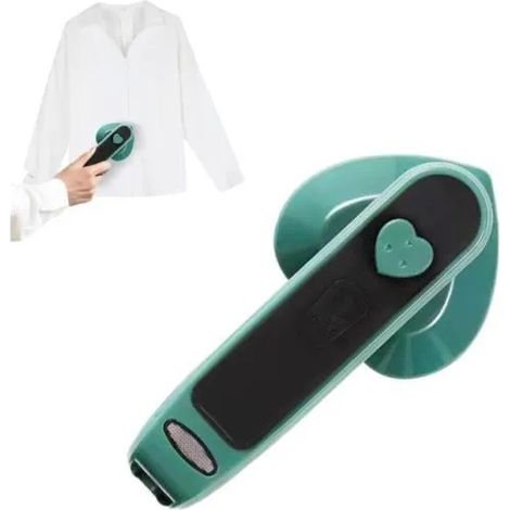 Mini fer de voyage - Portable - Pliable - Vert - Design incurvé pointu (1/4)