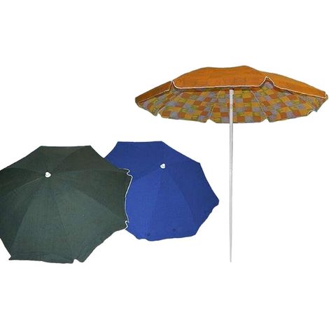 Ombrellone da spiaggia double face con snodo 200cm per mare piscina giardino terrazzo balcone in METALLO e tessuto - colorigenerali: arancio (1/4)