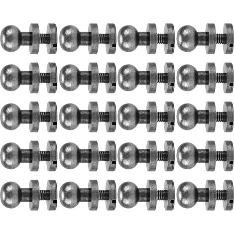 Accessoires de quincaillerie pour bagages, attaches pour tétines, vis, rivets, 20 jeux/sachet, 10 x 8 mm (1/5)