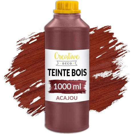 Teinte et Protection Bois à Séchage Rapide Acajou 1L