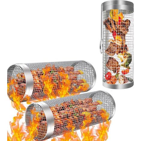 Set de 3 paniers à barbecue – Grands – Roulants – Antiadhésifs – Accessoires BBQ (1/5)