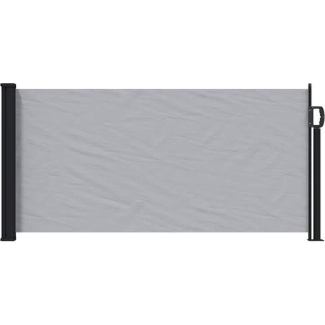 Store latéral rétractable gris 300 x 100 cm polyester - Store extérieur balcon terrasse jardin protection UV (1/5)
